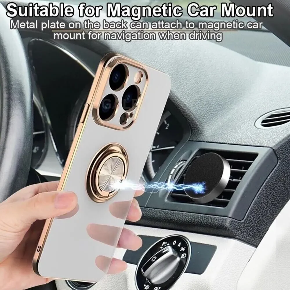 Los Angeles Boutique Pink Silicone iPhone 13 Pro Magnetic Mount Ring Case Cover